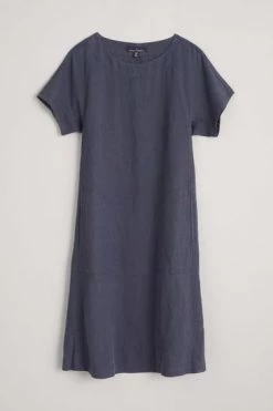 Seasalt Cornwall Blue Relaxed A-Line Linen Primary Dress -Cheap Seasalt Store unnamed file 893
