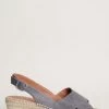 Seasalt Cornwall Grey Peep-Toe Summer Wedge Heel Kimbra Espadrilles