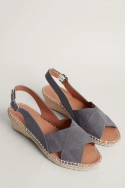 Seasalt Cornwall Grey Peep-Toe Summer Wedge Heel Kimbra Espadrilles -Cheap Seasalt Store unnamed file 896 scaled