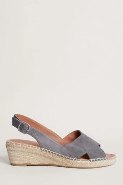 Seasalt Cornwall Grey Peep-Toe Summer Wedge Heel Kimbra Espadrilles -Cheap Seasalt Store unnamed file 901