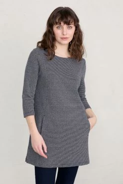 Seasalt Cornwall Navy Blue Scoop Neck Light Ray Tunic